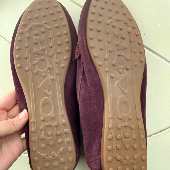 Coach Women's Burgundy Loafers - Picture 3 of 6